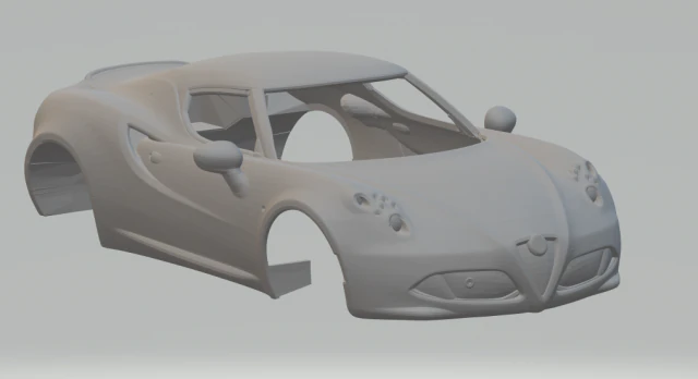 Alfa romeo 4c 3D Print Model .c4d .max .obj .3ds .fbx .stl .blend 