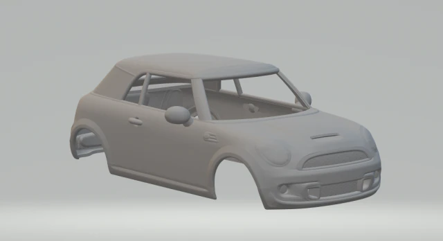 MiniJohn-Cooper-Worksconvertible 11 3D Print Model .c4d .max .obj .3ds .fbx .stl .blend 