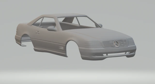 MERCEDES SL COUPE 3D Print Model .c4d .max .obj .3ds .fbx .stl .blend 