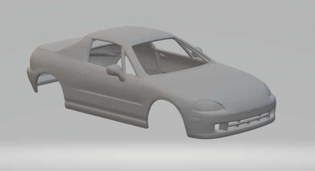 Honda del sol 3D Print Model .c4d .max .obj .3ds .fbx .stl .blend 