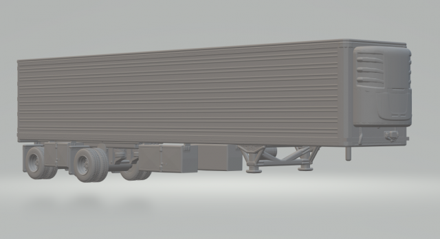 Trailer box reefer Modello di stampa 3D .c4d .max .obj .3ds .fbx .stl .blend 