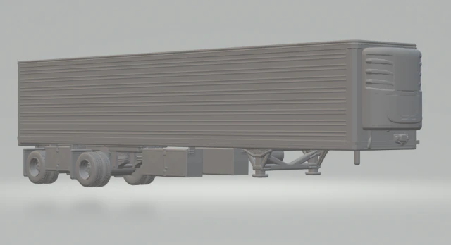 Trailer box reefer 3D Print Model .c4d .max .obj .3ds .fbx .stl .blend 