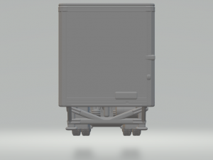 TRAILER BOX 2 AXLES 3D Baskı Modeli
