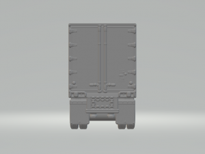 TRAILER BOX 2 AXLES 3D Baskı Modeli