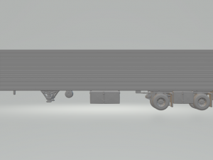TRAILER BOX 2 AXLES 3D Baskı Modeli