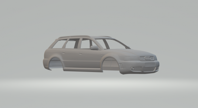 Audi rs4 3D 打印模型 .c4d .max .obj .3ds .fbx .stl .blend 