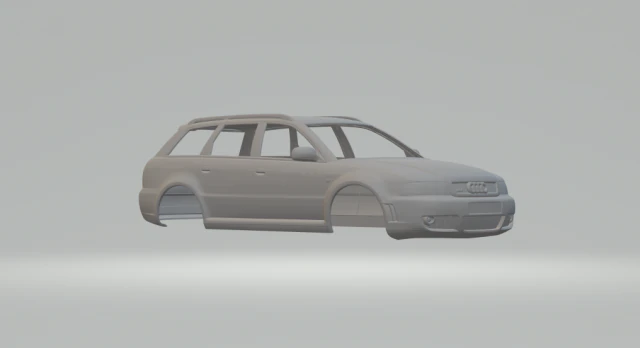 Audi rs4 3D Print Model .c4d .max .obj .3ds .fbx .stl .blend 