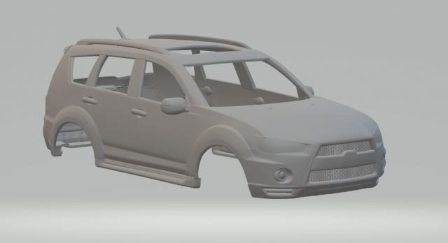 Mitsubishi outlander gt 10 3D Print Model .c4d .max .obj .3ds .fbx .stl .blend 