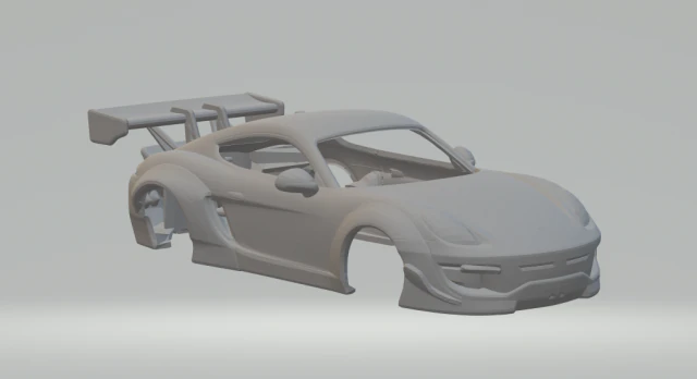 Porsche Cayman gts personalizado Modelo de Impressão 3D .c4d .max .obj .3ds .fbx .stl .blend