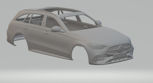 Mercedes-AMG C63 S Station Modello di stampa 3D .c4d .max .obj .3ds .fbx .stl .blend 
