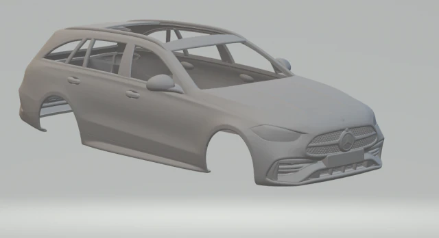 Mercedes-AMG C63 S Station 3D Print Model .c4d .max .obj .3ds .fbx .stl .blend 