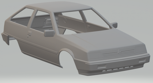 Mitsubishi colt 84 3D Print Model .c4d .max .obj .3ds .fbx .stl .blend 