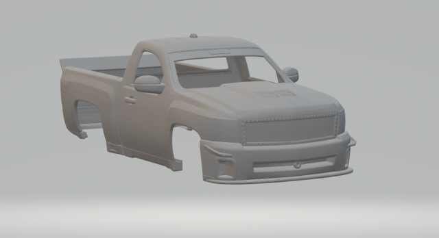 Chevrolet silverado drift Model Cetak 3D .c4d .max .obj .3ds .fbx .stl .blend 