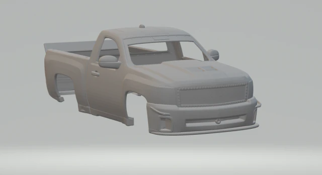 Chevrolet silverado drift 3D Print Model .c4d .max .obj .3ds .fbx .stl .blend 