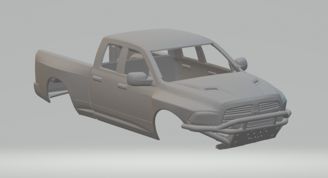 Dodge ram custom 3D Print Model .c4d .max .obj .3ds .fbx .stl .blend 