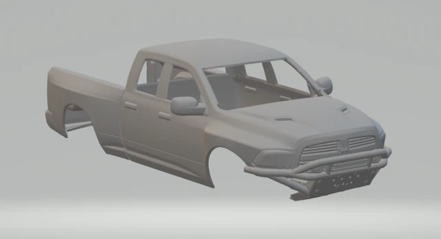Dodge ram custom 3D Print Model .c4d .max .obj .3ds .fbx .stl .blend