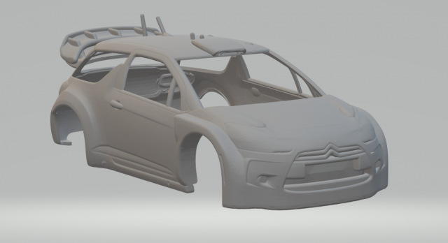 Citroen ds3 rally car 3Dプリントモデル .c4d .max .obj .3ds .fbx .stl .blend 