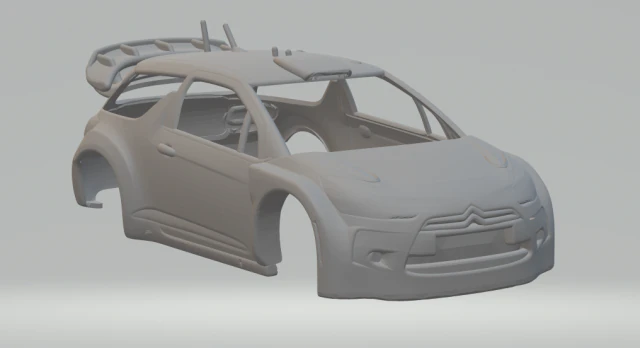 Citroen ds3 rally car 3D Print Model .c4d .max .obj .3ds .fbx .stl .blend 