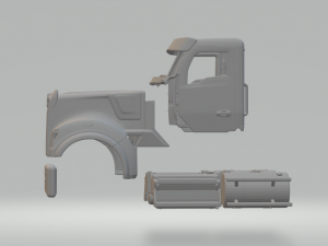 Cabin kenworth w990 day cab 3D Print Model