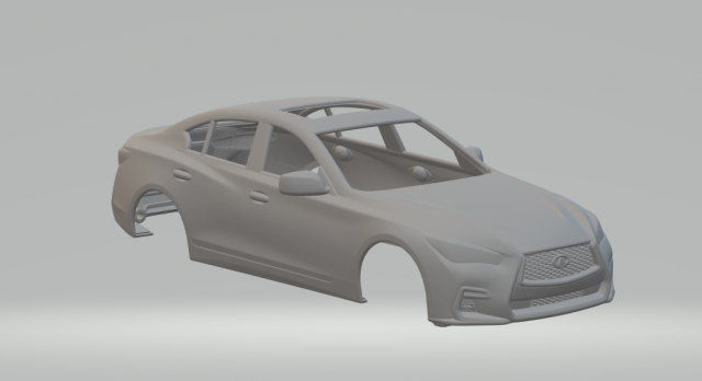 Infiniti q50 3D Принт Модель .c4d .max .obj .3ds .fbx .stl .blend