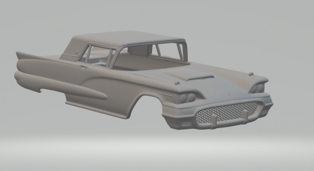 Thunderbird mk2 3D Print Model .c4d .max .obj .3ds .fbx .stl .blend 