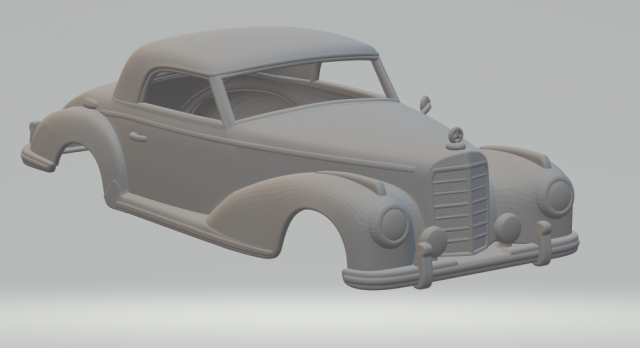 Mercedes-Benz 300 W188 S coupe 51 3D Print Model .c4d .max .obj .3ds .fbx .stl .blend 