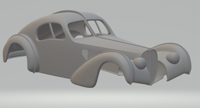 Bugatti atlantic 3D-printmodel .c4d .max .obj .3ds .fbx .stl .blend 