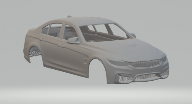 M3 f30 sedan 3D Print Model .c4d .max .obj .3ds .fbx .stl .blend 
