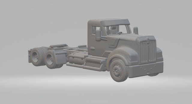 2020 KENWORTH W990 DAY CAB 3D 프린트 모델 .c4d .max .obj .3ds .fbx .stl .blend 