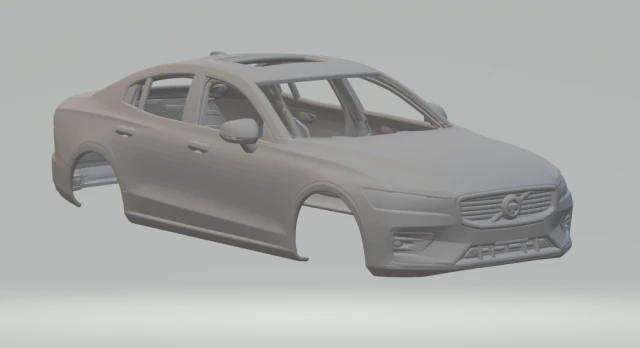 Volvo s60 3D Print Model .c4d .max .obj .3ds .fbx .stl .blend