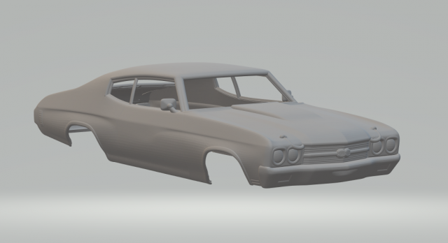Chevrolet Chevelle Mk2 SS 396 hardtop coupe 70 3D 프린트 모델 .c4d .max .obj .3ds .fbx .stl .blend 