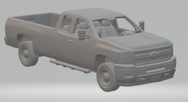 CHEVROLET silverado long bed Model do druku 3D .c4d .max .obj .3ds .fbx .stl .blend 