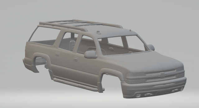 CHEVROLET SUBURBAN 3D Print Model .c4d .max .obj .3ds .fbx .stl .blend 