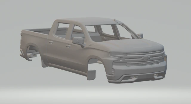 Chevrolet silverado zl71 3D Print Model .c4d .max .obj .3ds .fbx .stl .blend 