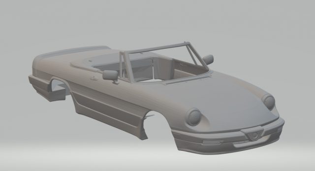 Alfa romeo spider Modelo de impresión 3D .c4d .max .obj .3ds .fbx .stl .blend 