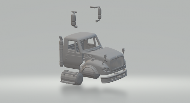 International WorkStar cabin Modelo de impresión 3D .c4d .max .obj .3ds .fbx .stl .blend 
