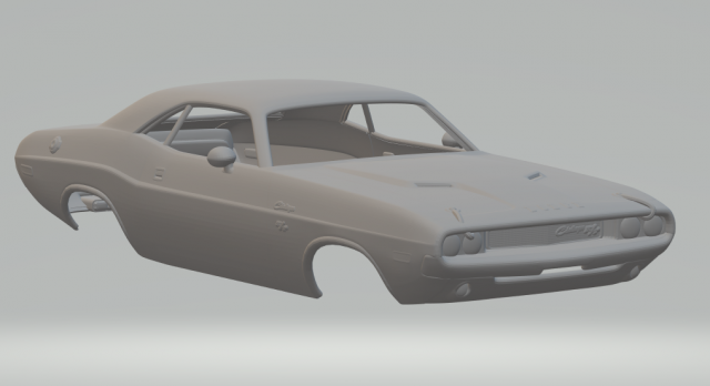 Dodge challenger 1970 Modelo de impresión 3D .c4d .max .obj .3ds .fbx .stl .blend 
