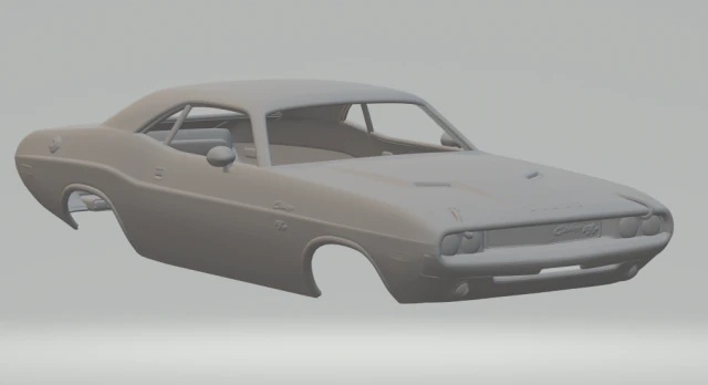 Dodge challenger 1970 3D Print Model .c4d .max .obj .3ds .fbx .stl .blend 