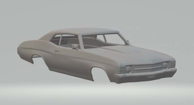 Chevrolet Chevelle Mk2 SS 45 convertible 71 3Dプリントモデル .c4d .max .obj .3ds .fbx .stl .blend 