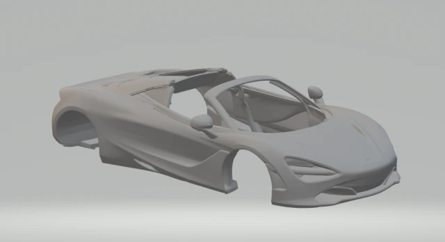 McLaren 720S Spider 3D Print Model .c4d .max .obj .3ds .fbx .stl .blend 