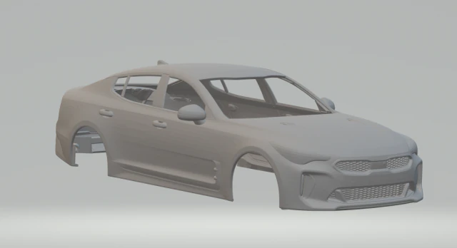 Kia stinger 3D Print Model .c4d .max .obj .3ds .fbx .stl .blend 