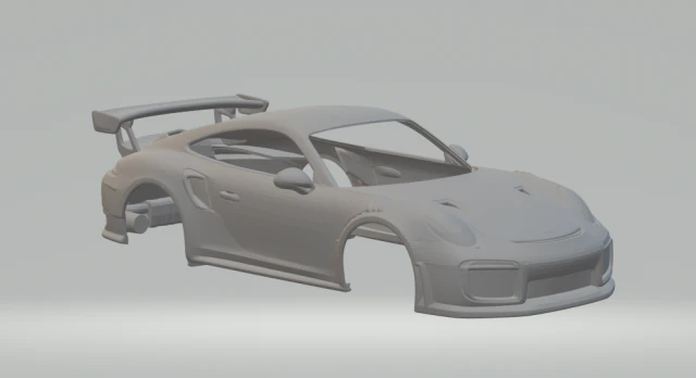 Porsche 911 gt2 3D Print Model .c4d .max .obj .3ds .fbx .stl .blend