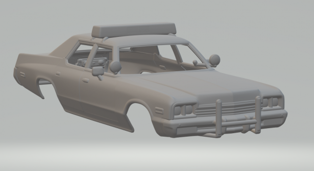 Dodge monaco police Modelo de impresión 3D .c4d .max .obj .3ds .fbx .stl .blend 
