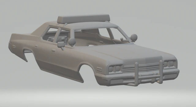 Dodge monaco police 3D Print Model .c4d .max .obj .3ds .fbx .stl .blend 