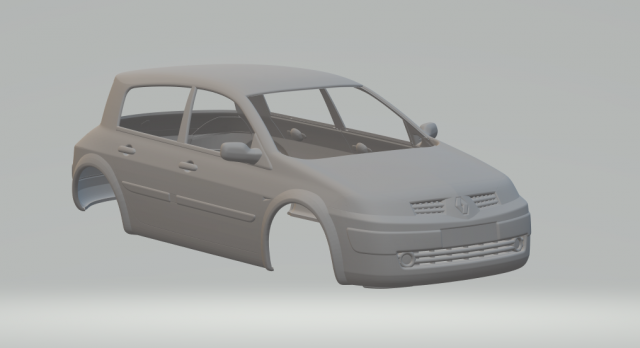 Renault megane 4 doors 3D-Druckmodell .c4d .max .obj .3ds .fbx .stl .blend 