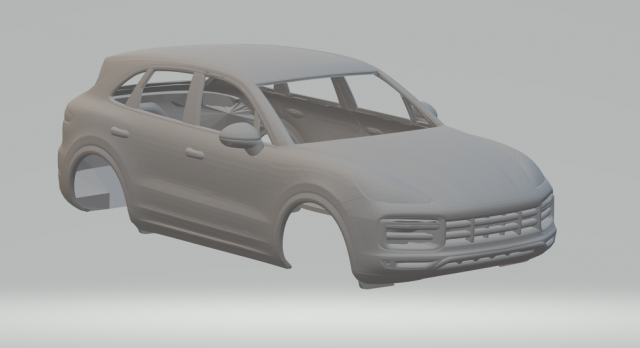 Porsche cayenne 2018 3Dプリントモデル .c4d .max .obj .3ds .fbx .stl .blend 