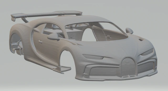 Sportowe Bugatti Chiron Model do druku 3D .c4d .max .obj .3ds .fbx .stl .blend
