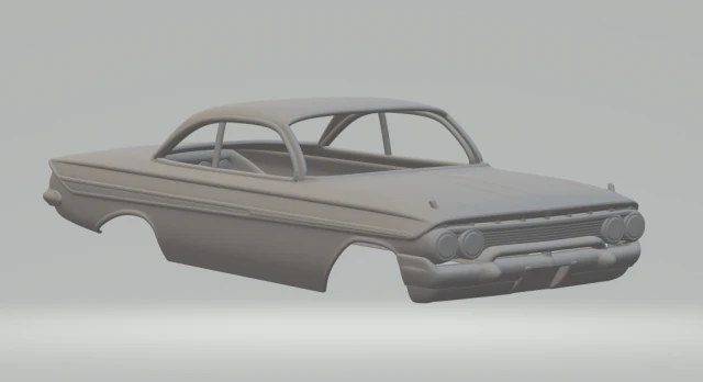 Chevrolet impala 61 3D Print Model .c4d .max .obj .3ds .fbx .stl .blend 