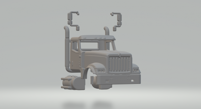 International HX520 cabin Modelo de impresión 3D .c4d .max .obj .3ds .fbx .stl .blend 