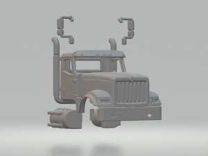 International HX520 cabin 3D Print Model